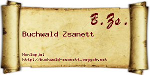 Buchwald Zsanett névjegykártya